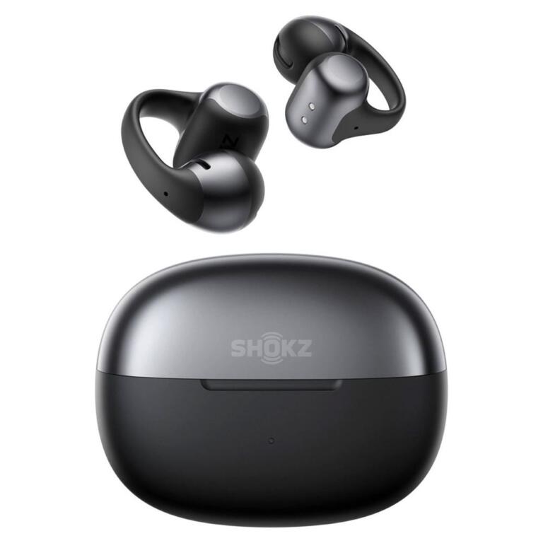 ECOUTEURS TWS - CONDUCTION AERIENNE EAR RING OPEN DOTS - Noir - Bluetooth