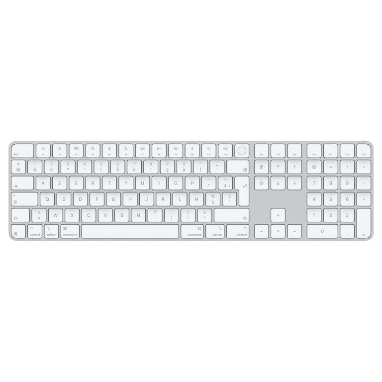 Clavier Magic Keyboard - avec touch ID & pavé numérique - White Keys - (USB-C)